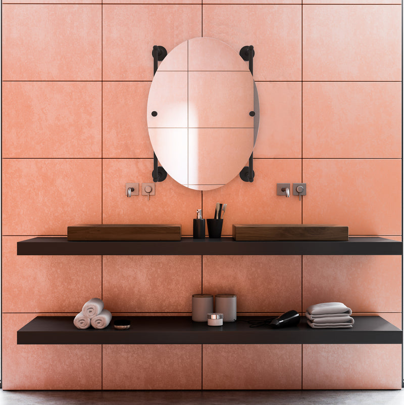 Prestige Regal Collection Oval Frameless Rail Mounted Mirror