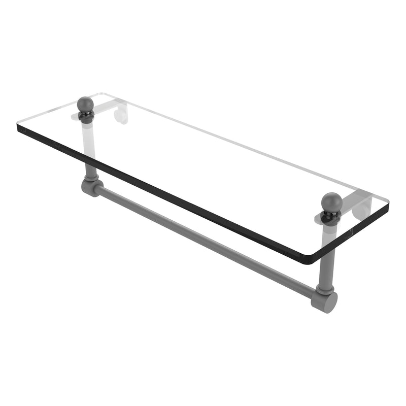 Prestige Regal Collection Glass Vanity Shelf with Integrated Towel Bar