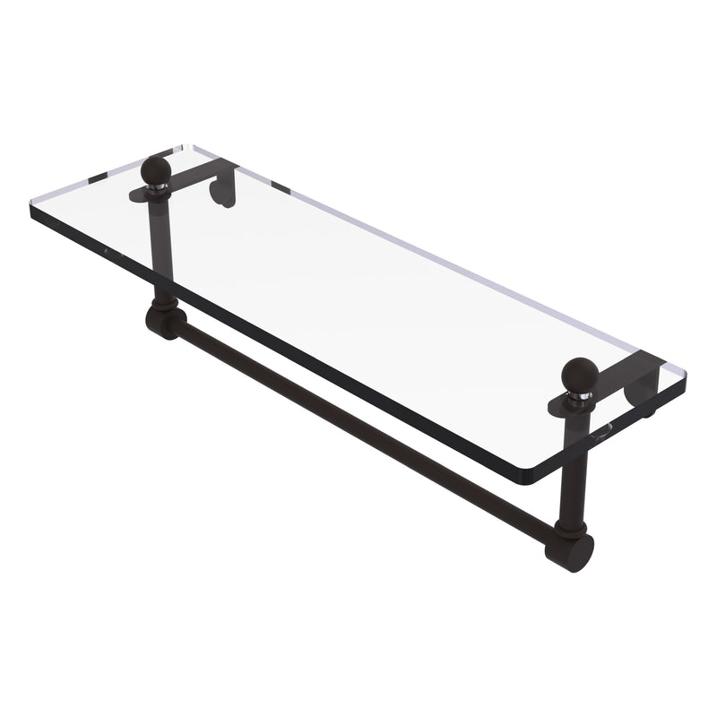 Prestige Regal Collection Glass Vanity Shelf with Integrated Towel Bar