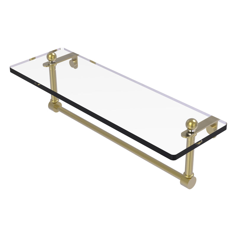 Prestige Regal Collection Glass Vanity Shelf with Integrated Towel Bar