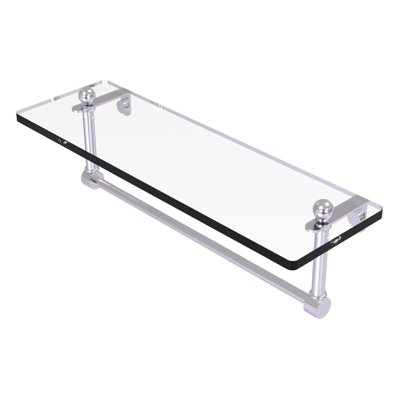 Prestige Regal Collection Glass Vanity Shelf with Integrated Towel Bar