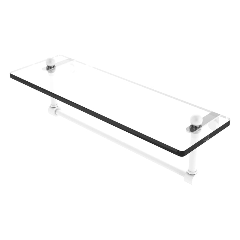 Prestige Regal Collection Glass Vanity Shelf with Integrated Towel Bar