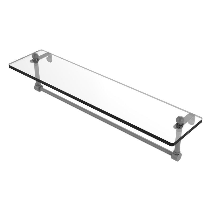 Prestige Regal Collection Glass Vanity Shelf with Integrated Towel Bar