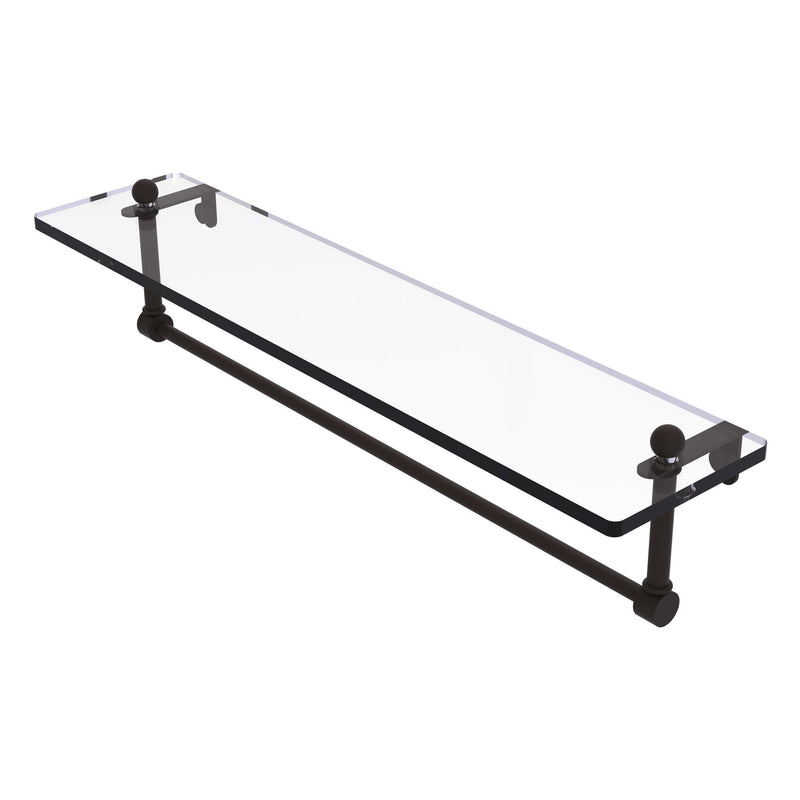 Prestige Regal Collection Glass Vanity Shelf with Integrated Towel Bar