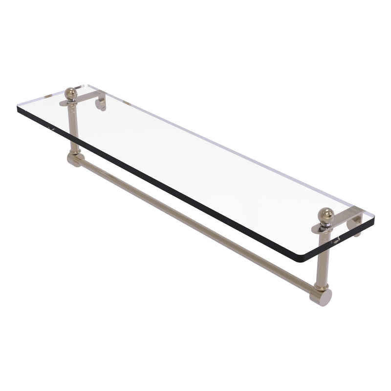 Prestige Regal Collection Glass Vanity Shelf with Integrated Towel Bar