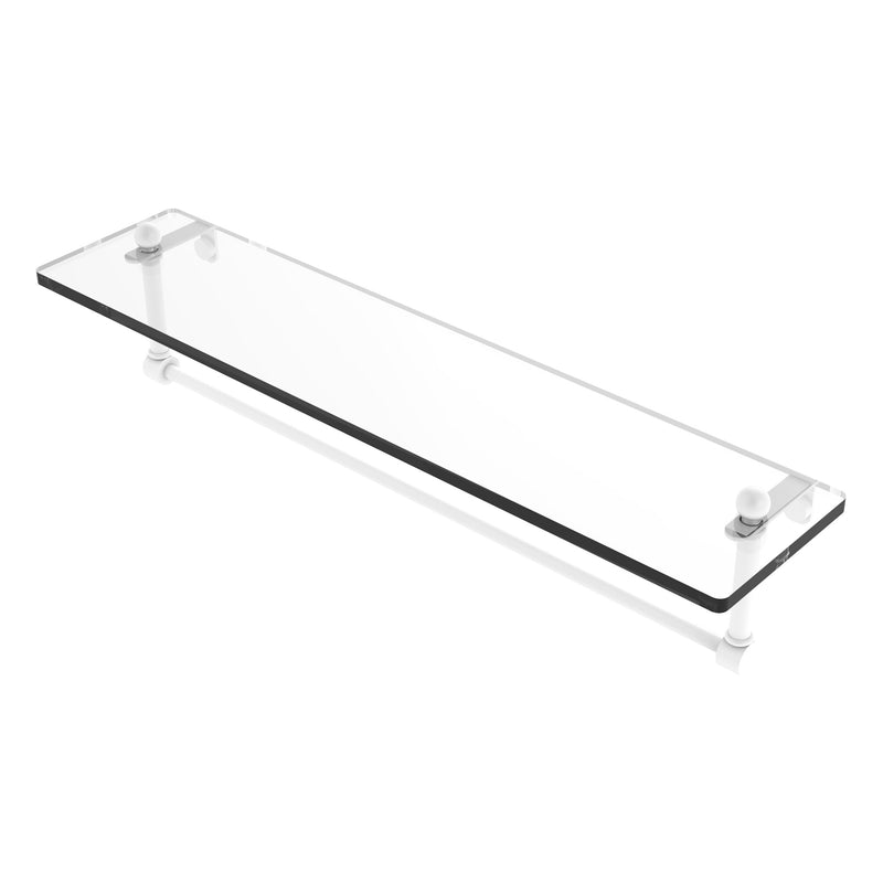 Prestige Regal Collection Glass Vanity Shelf with Integrated Towel Bar