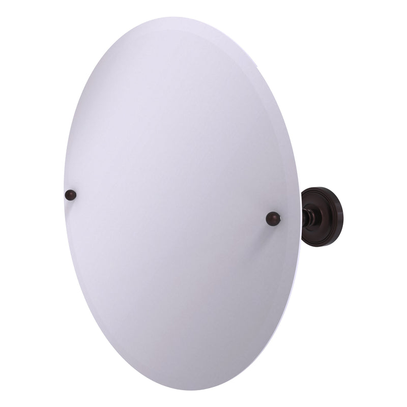 Frameless Round Tilt Mirror with Beveled Edge