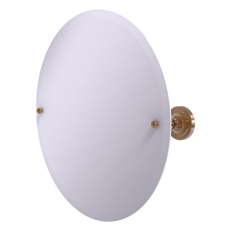 Frameless Round Tilt Mirror with Beveled Edge