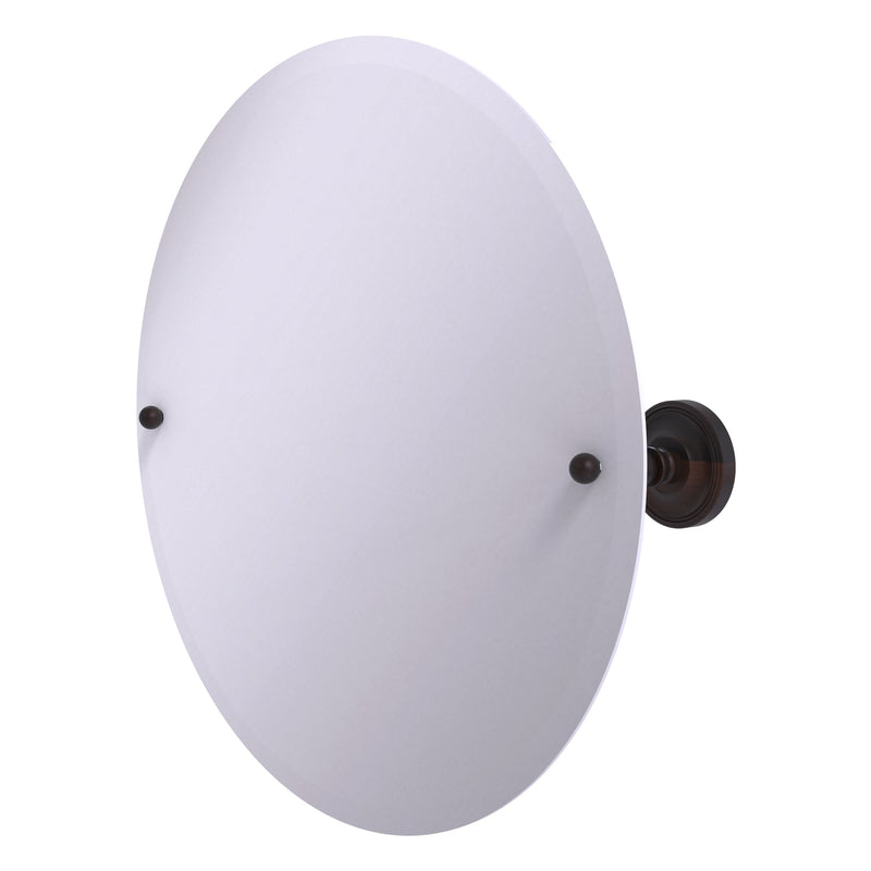 Frameless Round Tilt Mirror with Beveled Edge