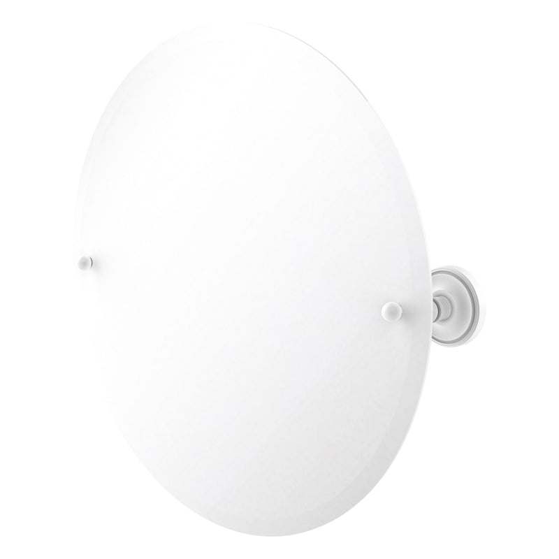 Frameless Round Tilt Mirror with Beveled Edge