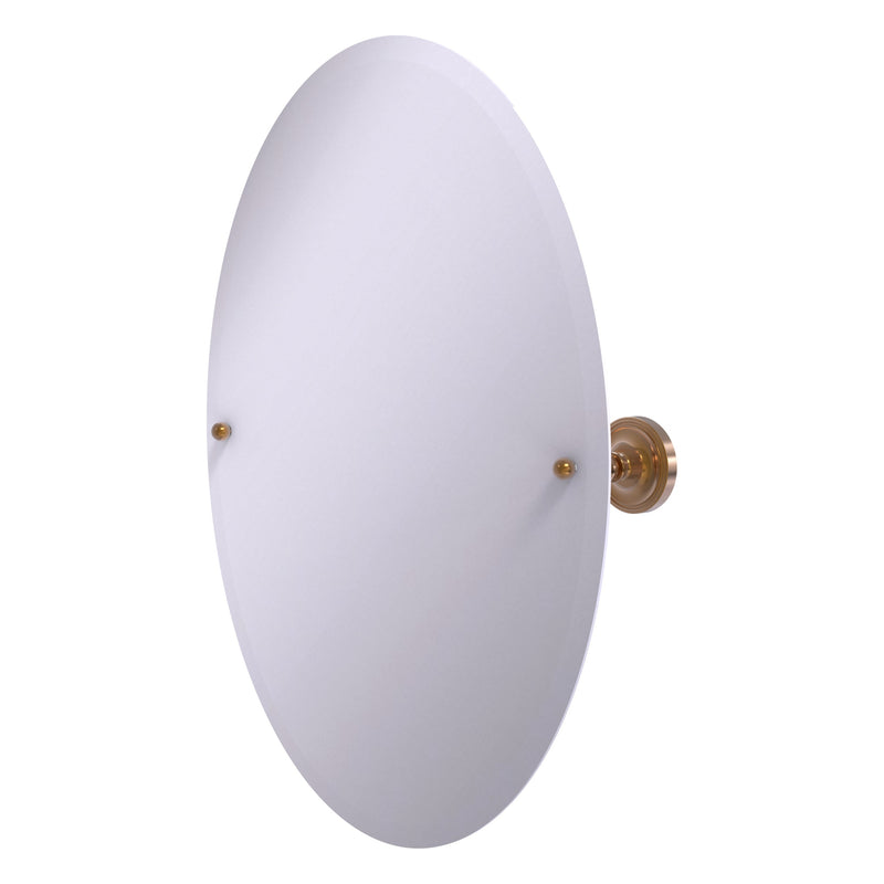 Frameless Oval Tilt Mirror with Beveled Edge