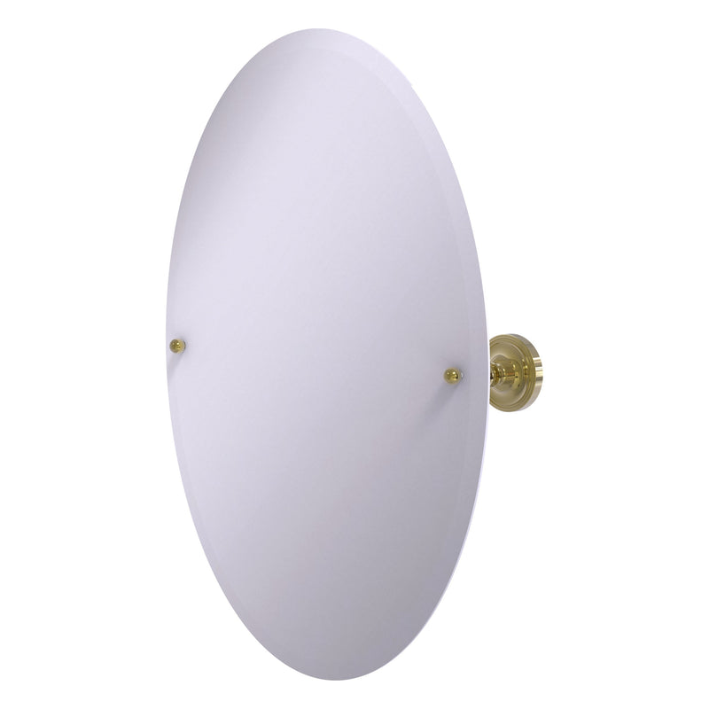 Frameless Oval Tilt Mirror with Beveled Edge