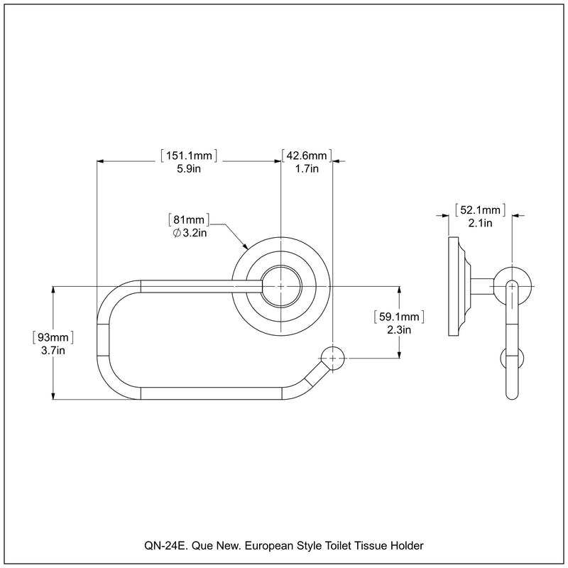 European Style Toilet Tissue Holder