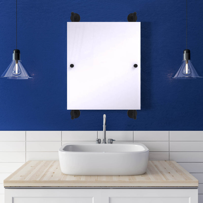 Que New Collection Rectangular Frameless Rail Mounted Mirror