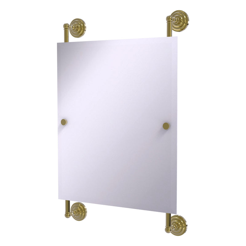 Que New Collection Rectangular Frameless Rail Mounted Mirror