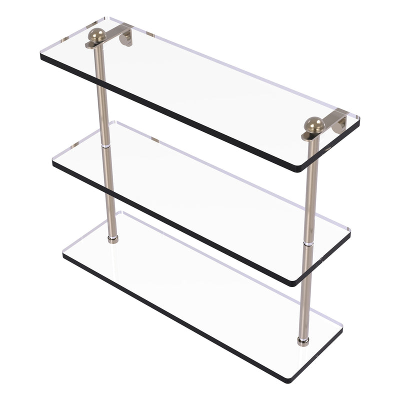 Triple Tiered Vanity Glass Shelf with Beveled Edges