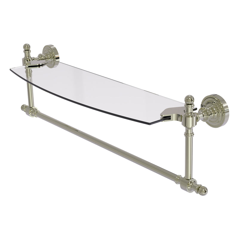 Retro Dot Collection Glass Vanity Shelf  with Integrated Towel Bar