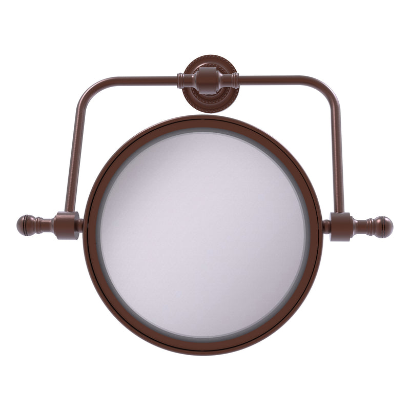 Retro Dot Collection Wall Mounted Swivel Make-Up Mirror 8 Inch Diameter