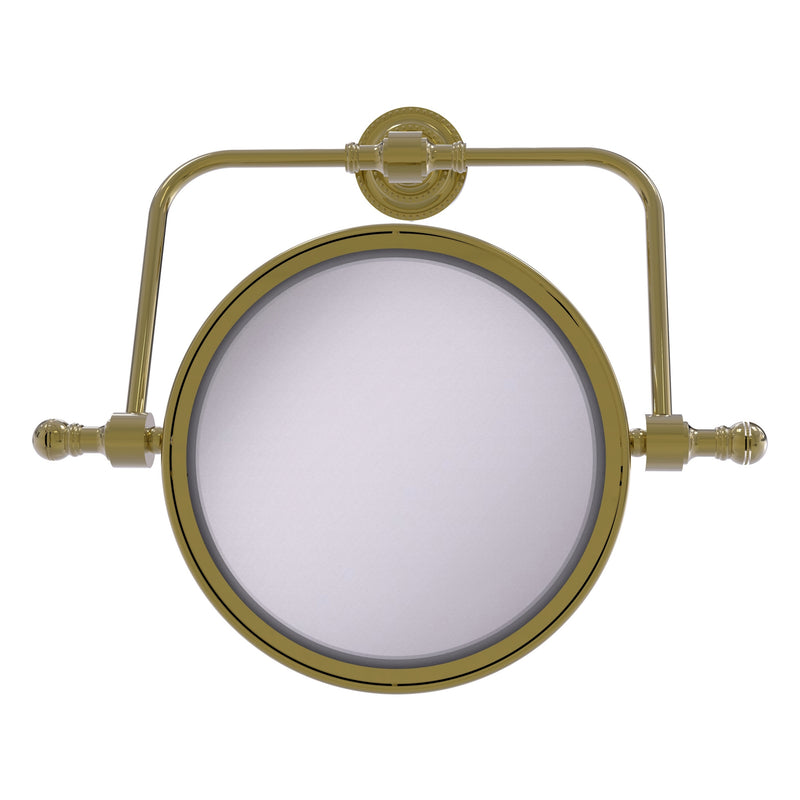 Retro Dot Collection Wall Mounted Swivel Make-Up Mirror 8 Inch Diameter