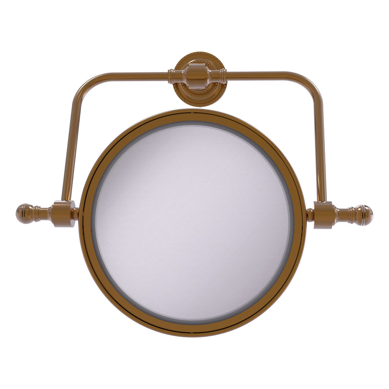 Retro Dot Collection Wall Mounted Swivel Make-Up Mirror 8 Inch Diameter