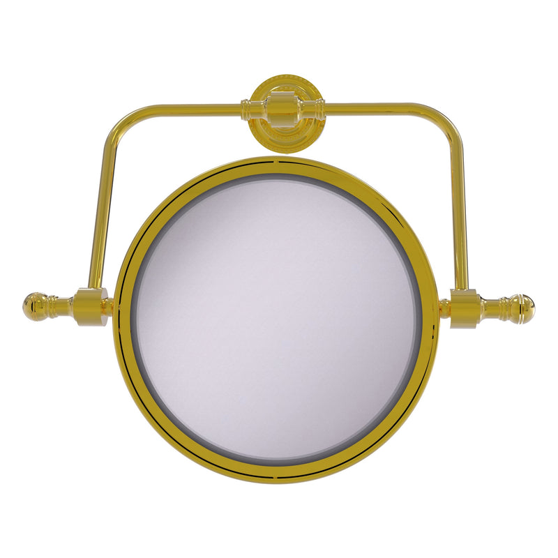 Retro Dot Collection Wall Mounted Swivel Make-Up Mirror 8 Inch Diameter