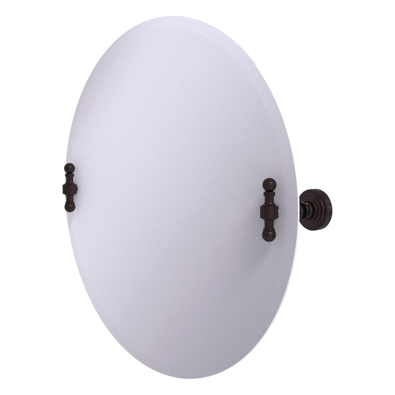 Frameless Round Tilt Mirror with Beveled Edge