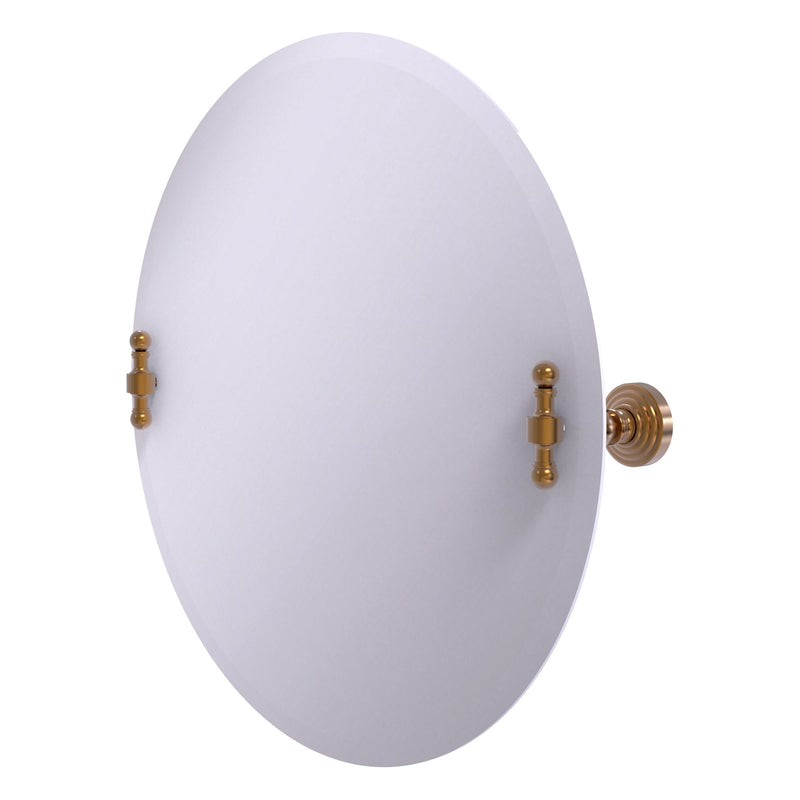 Frameless Round Tilt Mirror with Beveled Edge