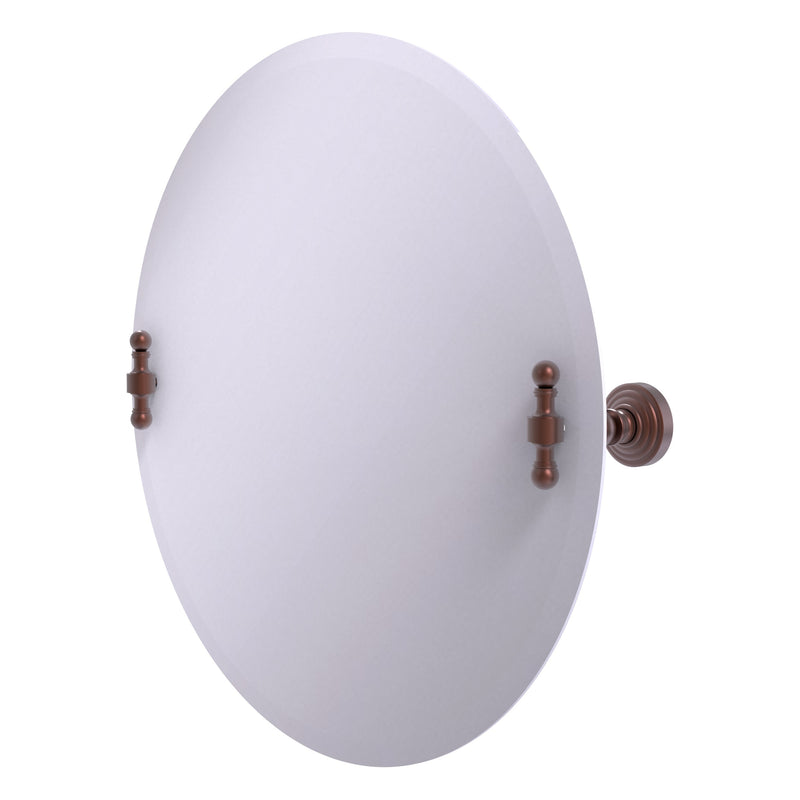 Frameless Round Tilt Mirror with Beveled Edge