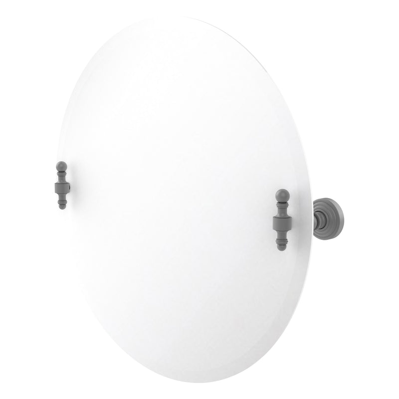 Frameless Round Tilt Mirror with Beveled Edge