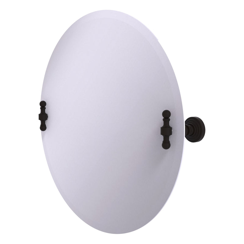 Frameless Round Tilt Mirror with Beveled Edge