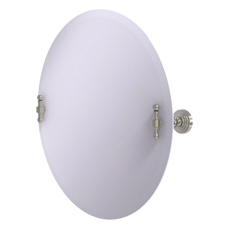 Frameless Round Tilt Mirror with Beveled Edge