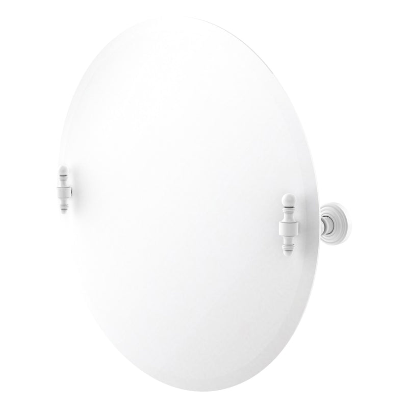 Frameless Round Tilt Mirror with Beveled Edge