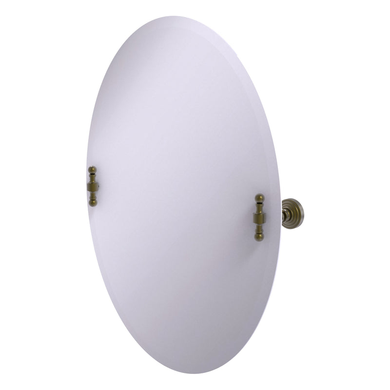 Frameless Oval Tilt Mirror with Beveled Edge