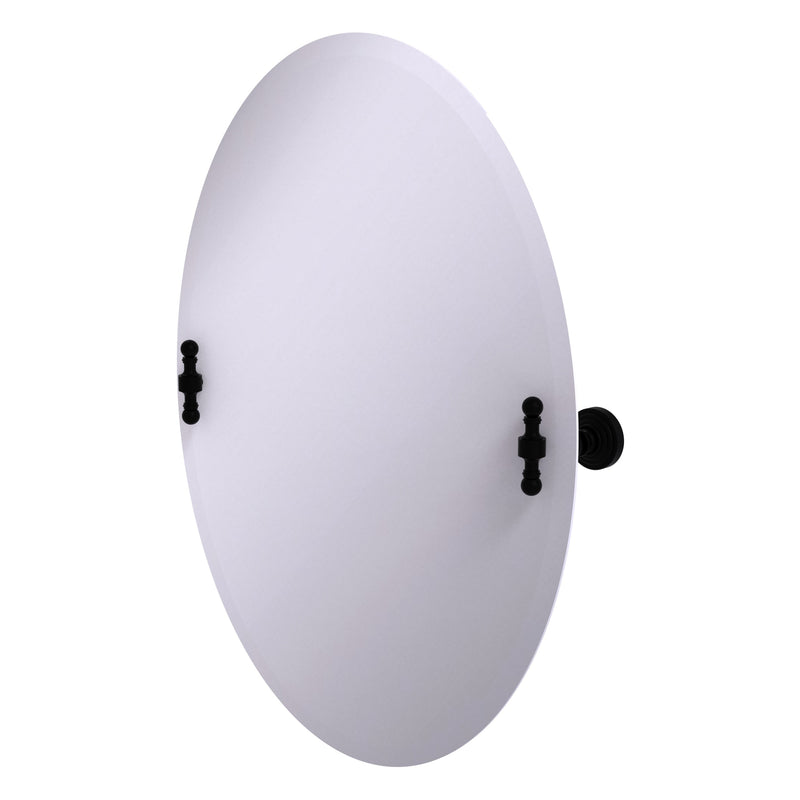 Frameless Oval Tilt Mirror with Beveled Edge