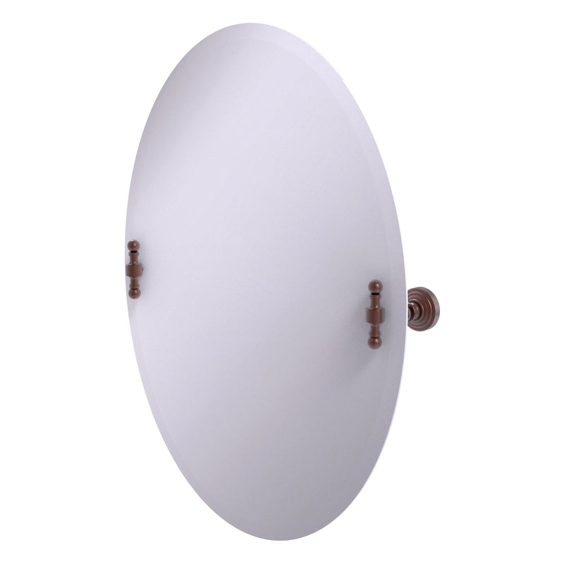 Frameless Oval Tilt Mirror with Beveled Edge