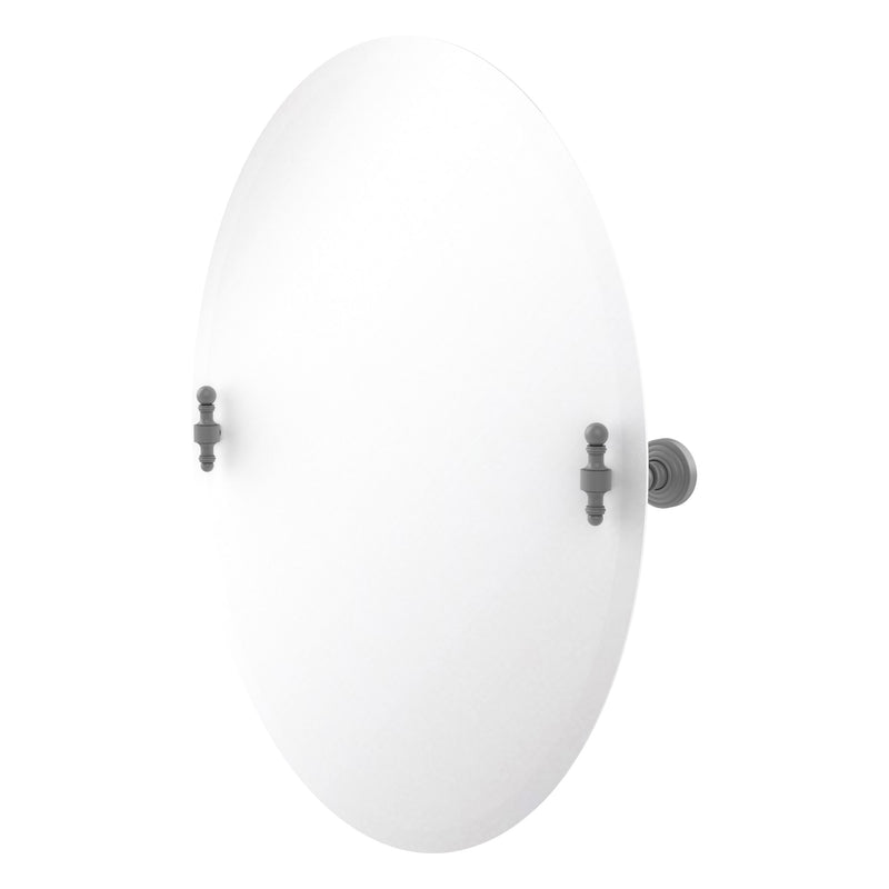 Frameless Oval Tilt Mirror with Beveled Edge