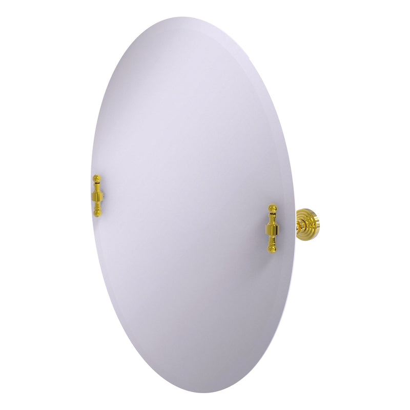 Frameless Oval Tilt Mirror with Beveled Edge