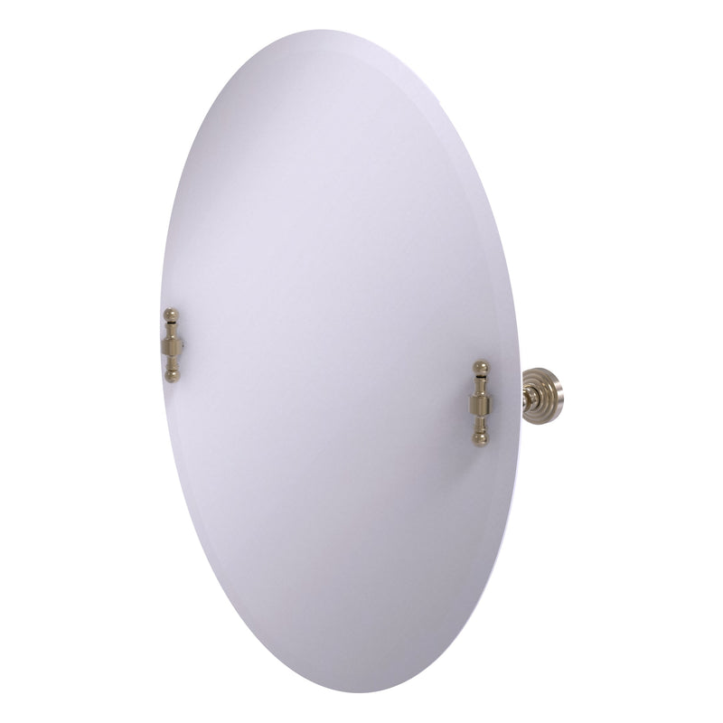 Frameless Oval Tilt Mirror with Beveled Edge