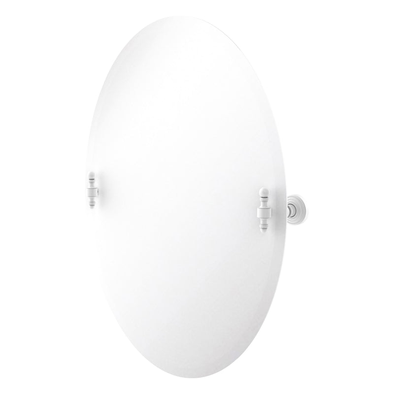 Frameless Oval Tilt Mirror with Beveled Edge