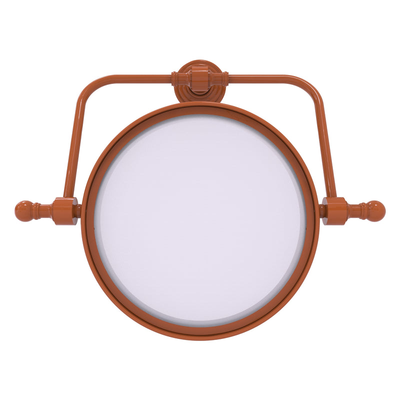 Retro Wave Collection Wall Mounted Swivel Make-Up Mirror 8 Inch Diameter