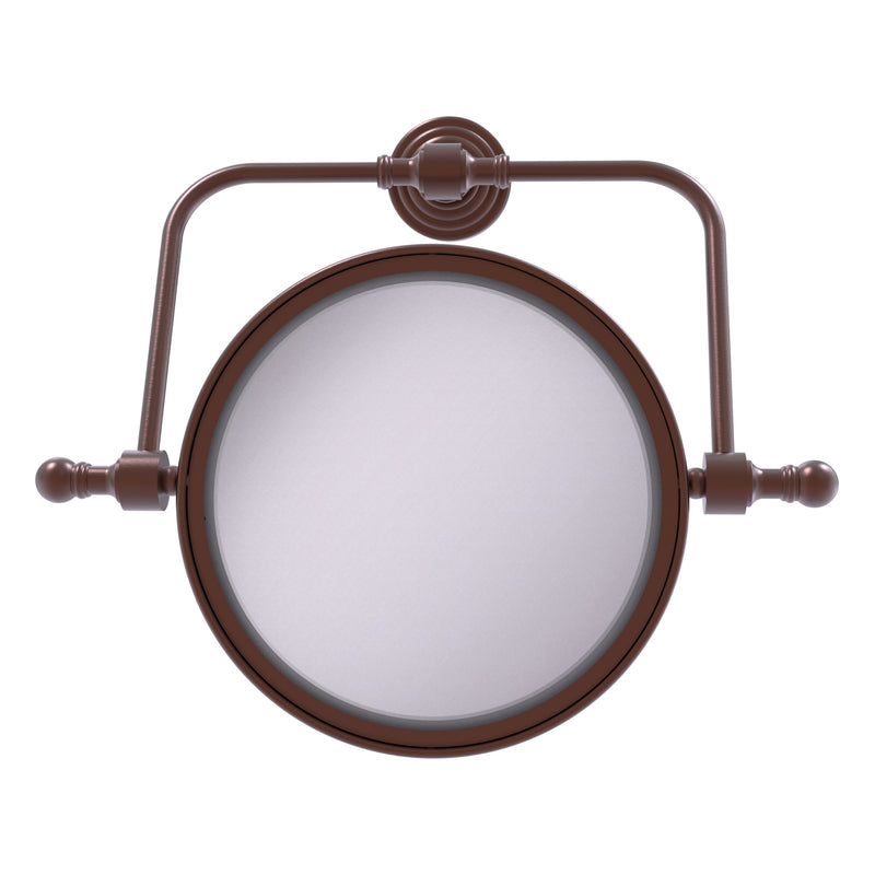 Retro Wave Collection Wall Mounted Swivel Make-Up Mirror 8 Inch Diameter