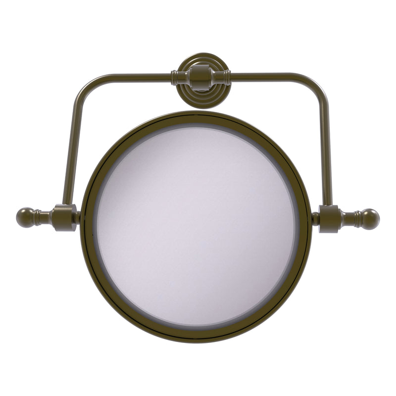 Retro Wave Collection Wall Mounted Swivel Make-Up Mirror 8 Inch Diameter