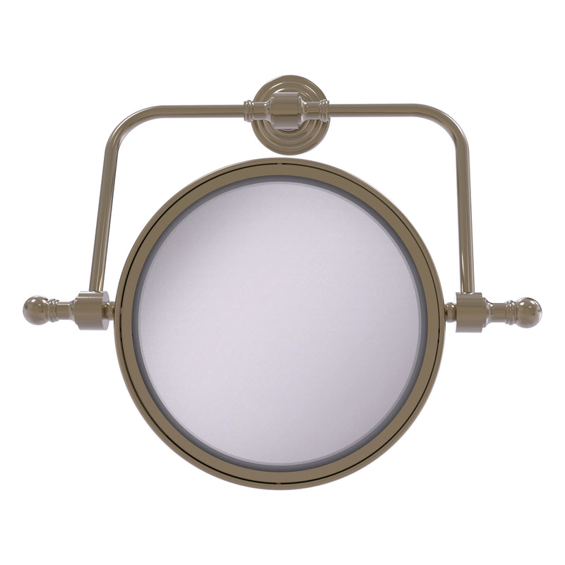 Retro Wave Collection Wall Mounted Swivel Make-Up Mirror 8 Inch Diameter