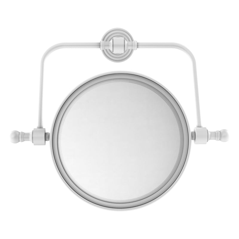 Retro Wave Collection Wall Mounted Swivel Make-Up Mirror 8 Inch Diameter