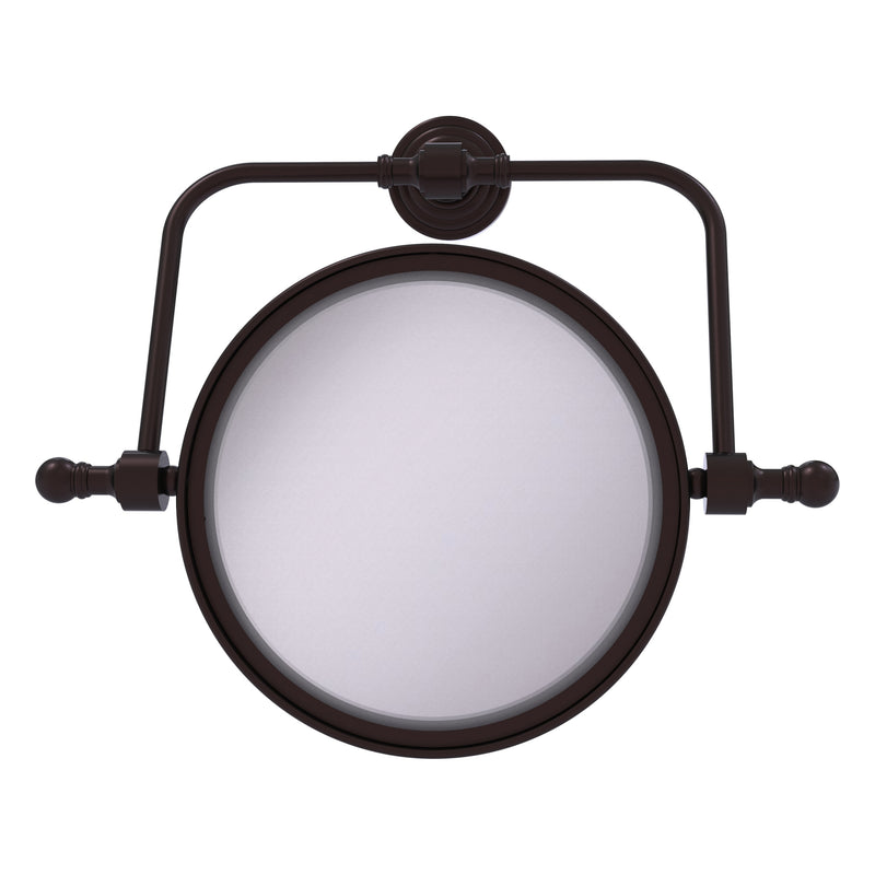 Retro Wave Collection Wall Mounted Swivel Make-Up Mirror 8 Inch Diameter