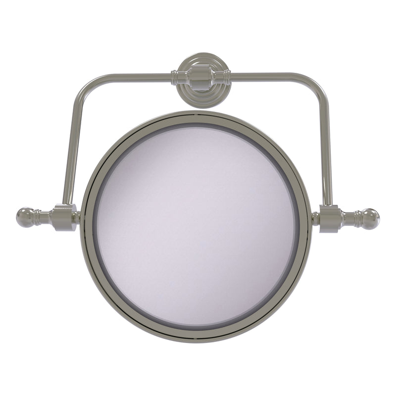 Retro Wave Collection Wall Mounted Swivel Make-Up Mirror 8 Inch Diameter