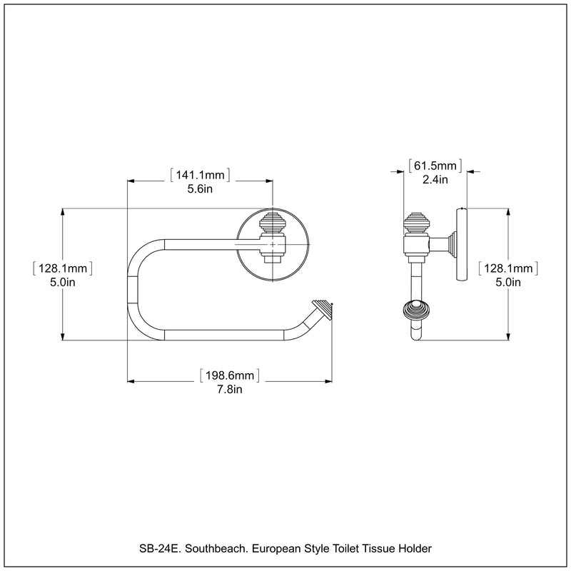 European Style Toilet Tissue Holder