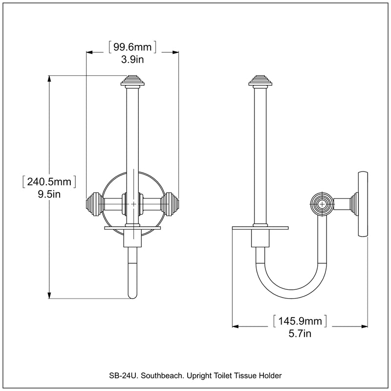 Upright Toilet Tissue Holder