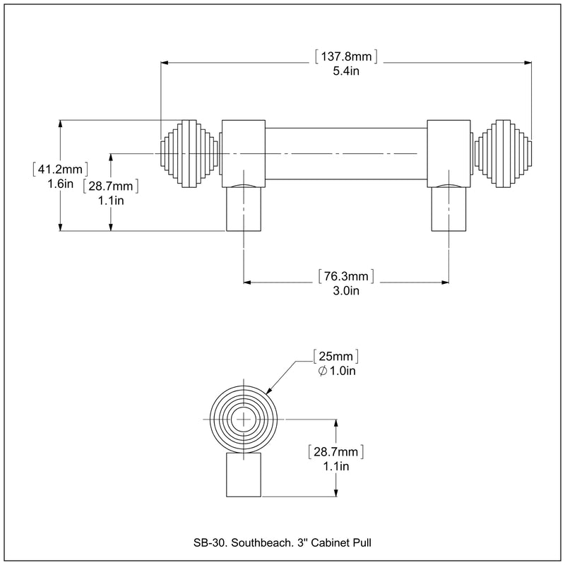 3 Inch Cabinet Pull