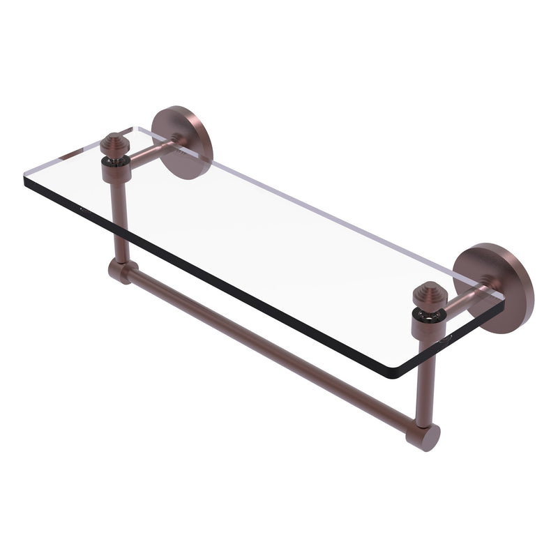 Southbeach Collection Glass Vanity Shelf  with Integrated Towel Bar